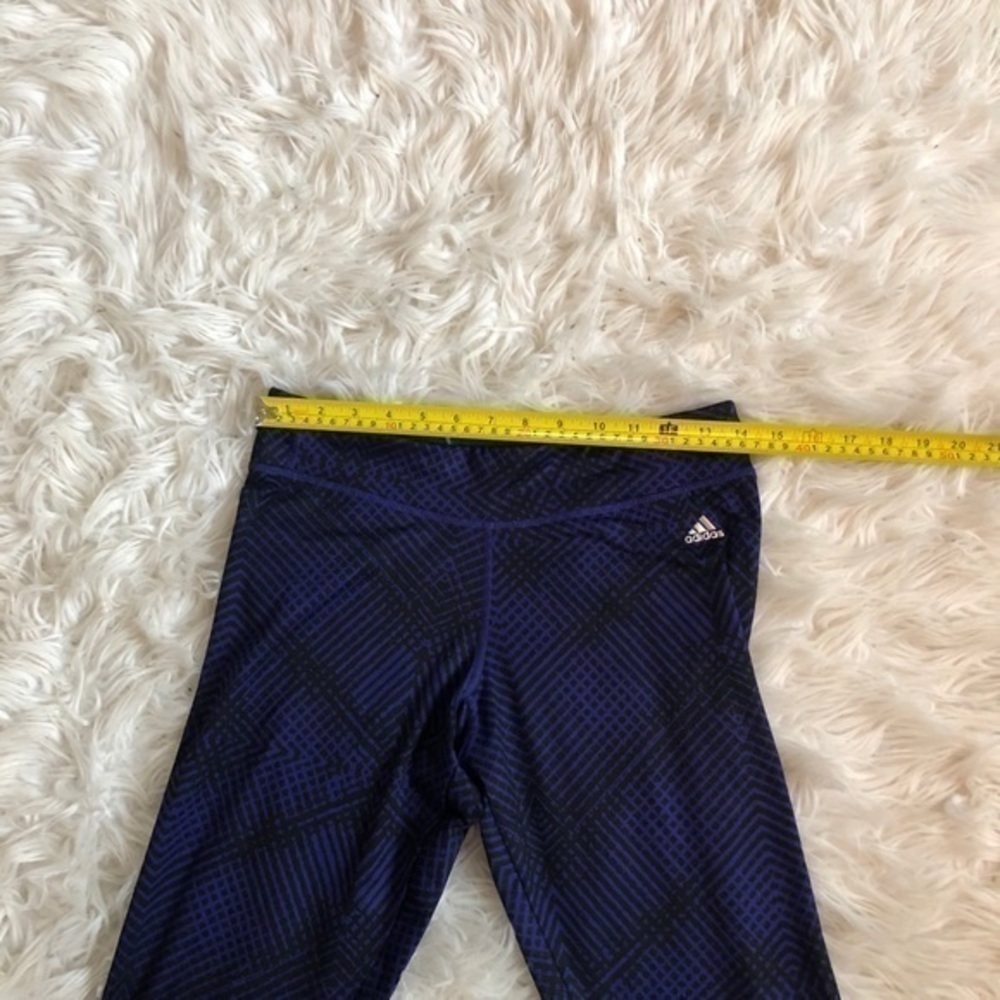 Adidas blue and black pattern leggings sz medium - Picture 6 of 8